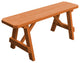 Pine Traditional Picnic Bench, Cedar Stain, 4 Foot