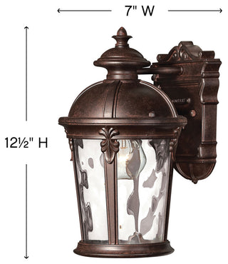 Hinkley Windsor Small Wall Mount Lantern, River Rock