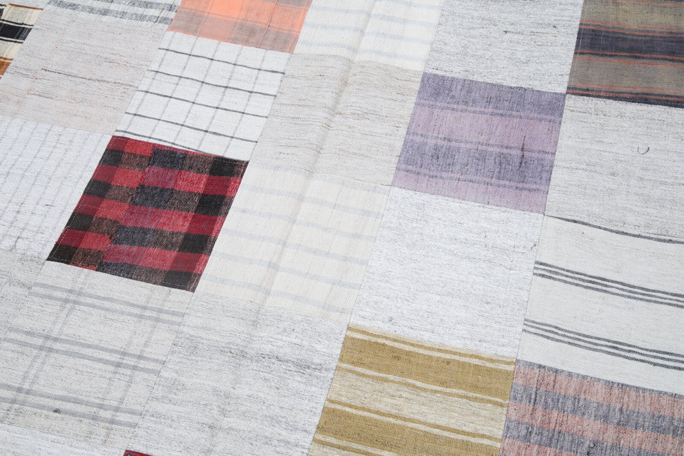Rug N Carpet - Handmade Anatolian 6' 8'' x 9' 9'' Unique Patchwork Kilim Rug