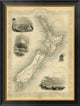 "New Zealand, 1851" Framed Canvas Giclee by R.M. Martin, 26"x34"