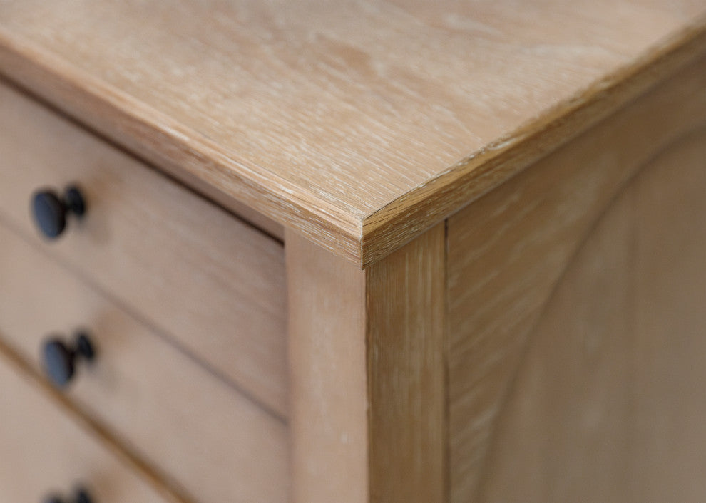 Modern Wood Credenza and Hutch, Wood Office Desk, Light Brown