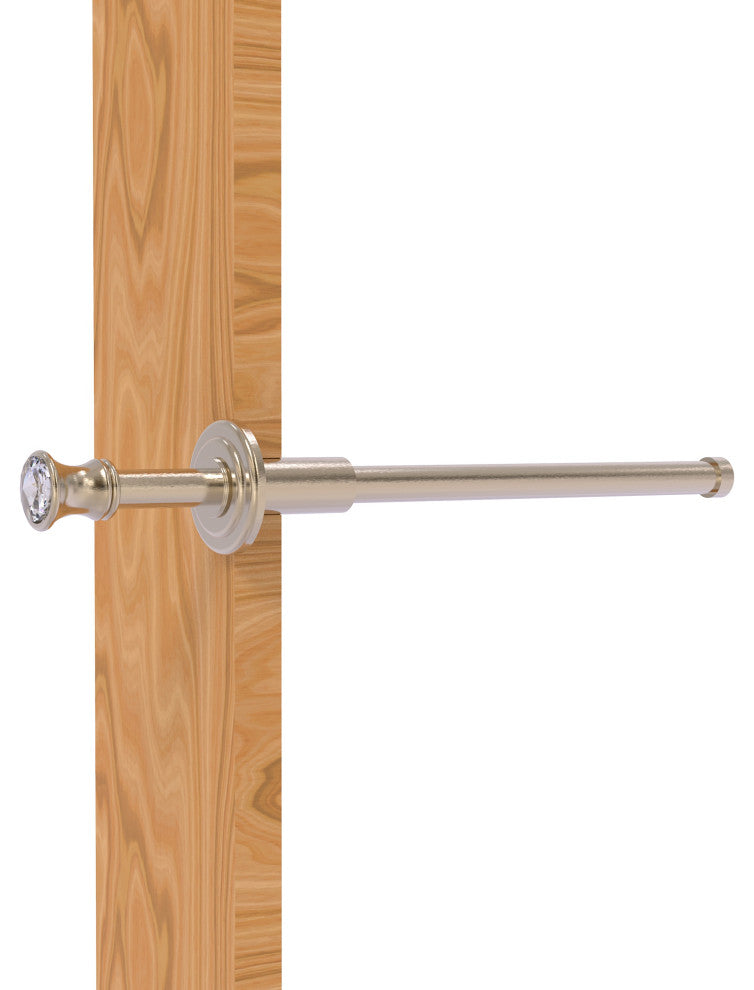Carolina Crystal Retractable Pullout Garment Rod, Antique Pewter