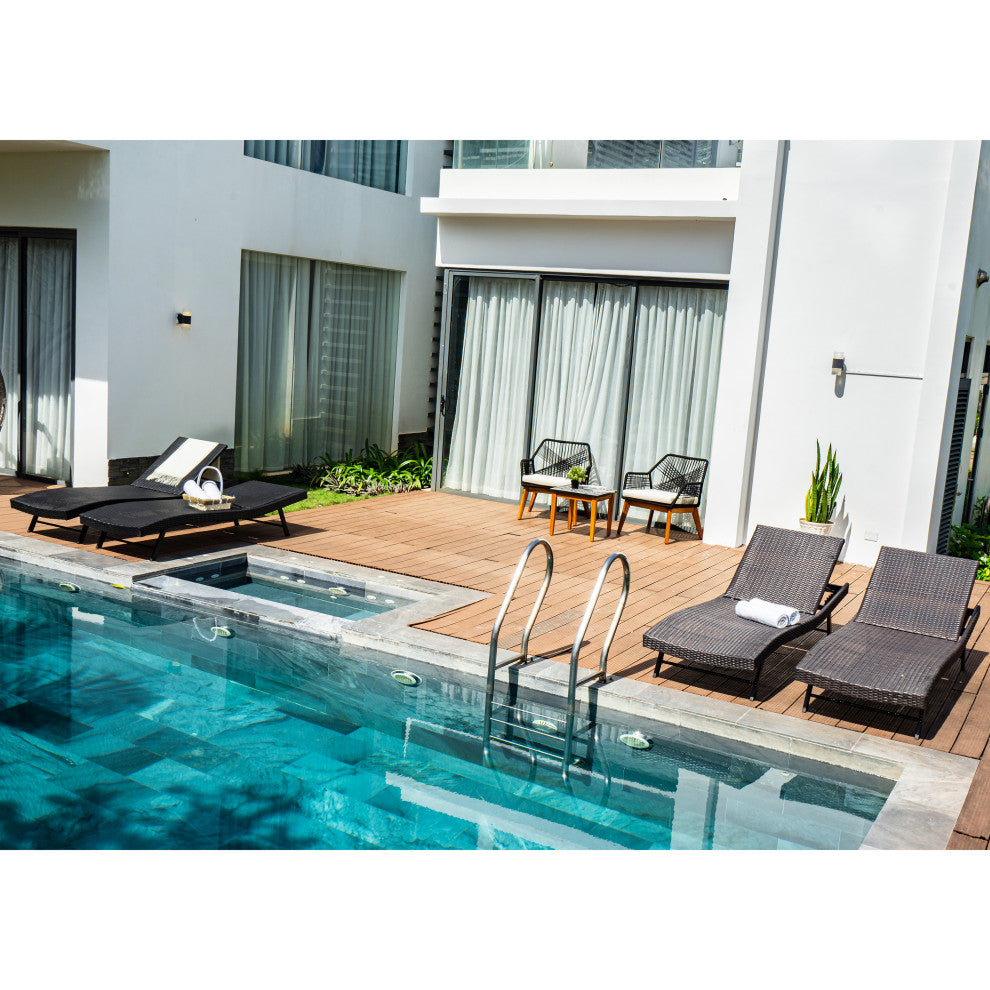 Twin Faro Chaise Lounge - Dark Brown