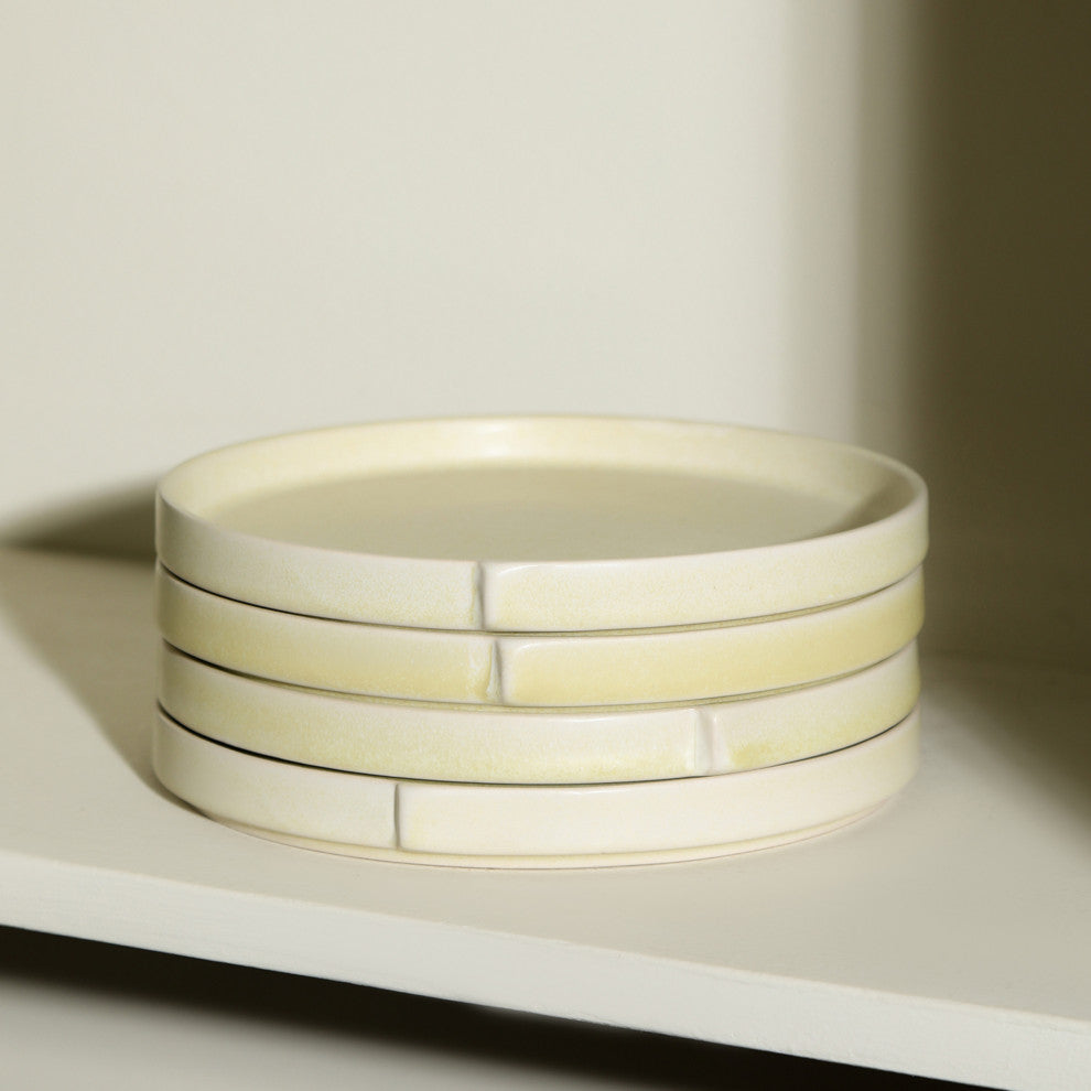 Stone Lain Bao Stoneware Dinner Plate Set of 4, Beige