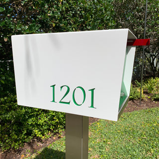 UpTown Box with Locking doors. Modern Pole Mounted Mailbox, Pole not included.,