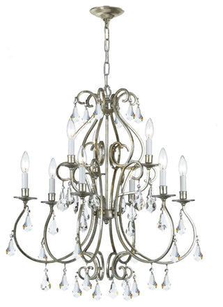 Crystorama Lighting Group 5019-CL-MWP Ashton 9 Light 26"W Crystal - Olde Silver