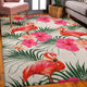 Indoor/Outdoor Tropics TC12 Ivory Machine Washable 3' x 5' Rug