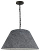 1 Light Meduim Brynn Black Pendant w/ Grey Felt