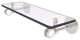 Clearview 16" Glass Shelf with Dotted Accents, Satin Nickel