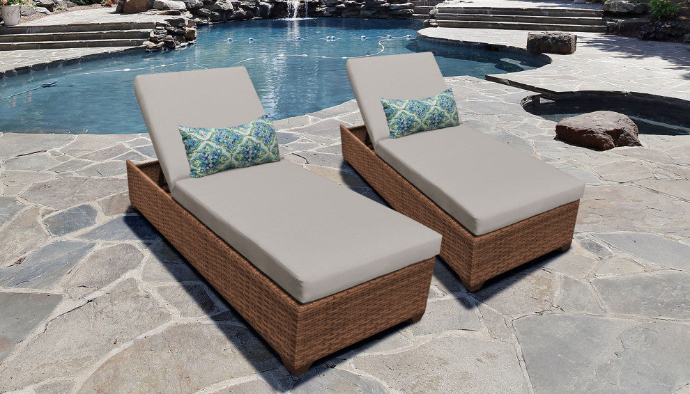 Laguna Chaise Set of 2 Outdoor Wicker Patio Furniture