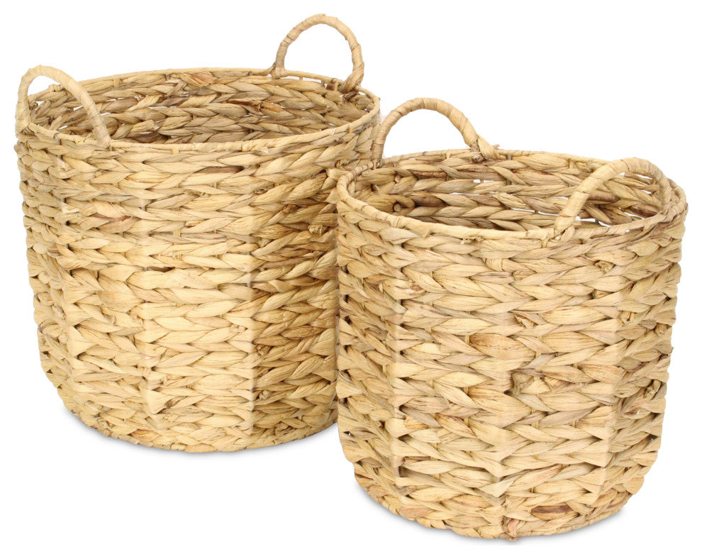 2-Piece Water Hyacinth Basket