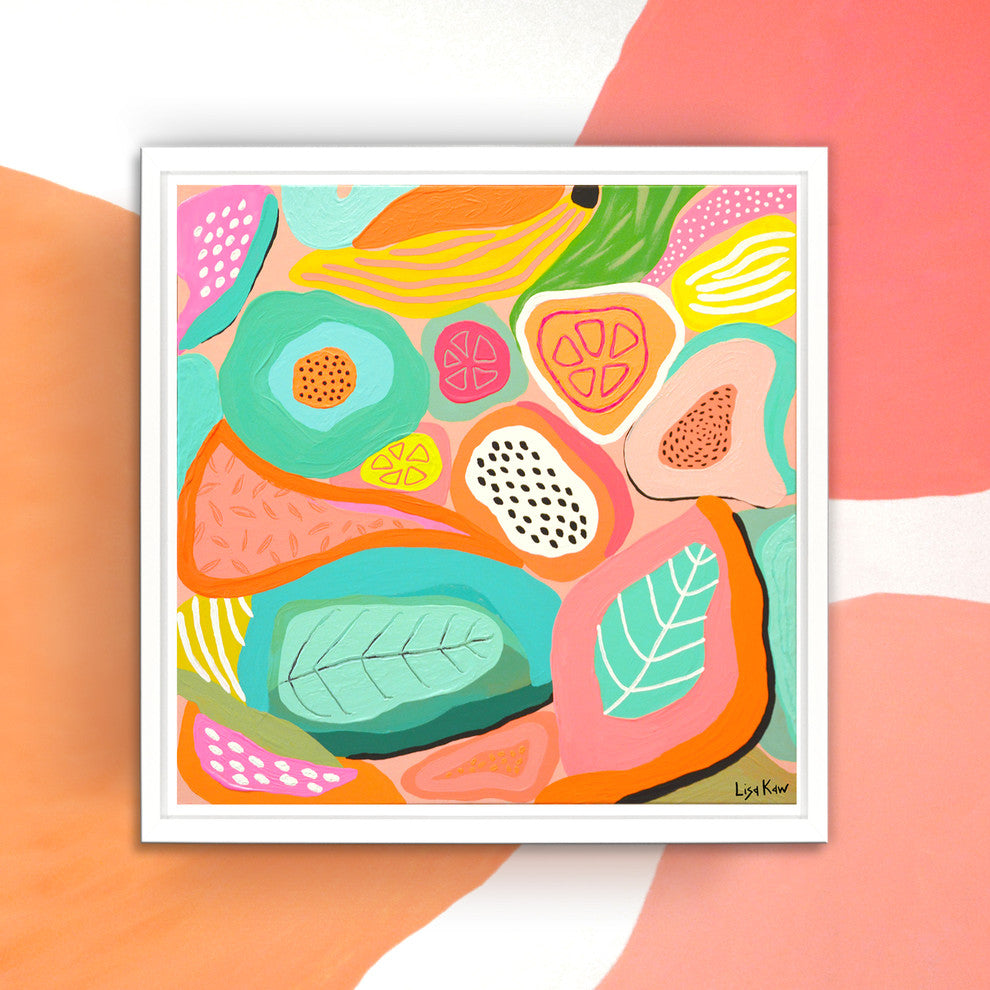 Fruit of Fiesta Framed Canvas Tropical Wall Art