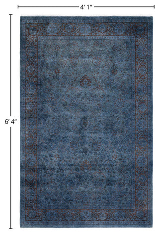 Overdyed, One-of-a-Kind Handmade Area Rug Gray, 4'1"x6'4"
