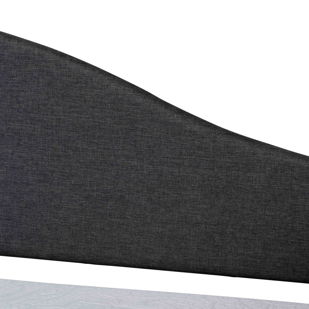 Selena Modern Upholstered Full Size Daybed, Charcoal