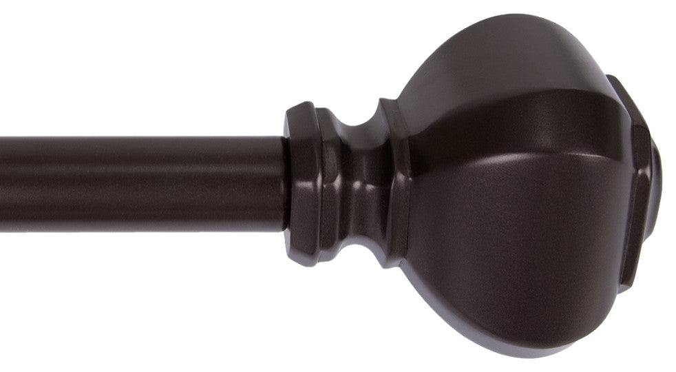 UTOPIA ALLEY 3/4 Inch Curtain Rod - Curtain Rods For Windows 28 to 48 Inch, Oil Rubbed Bronze