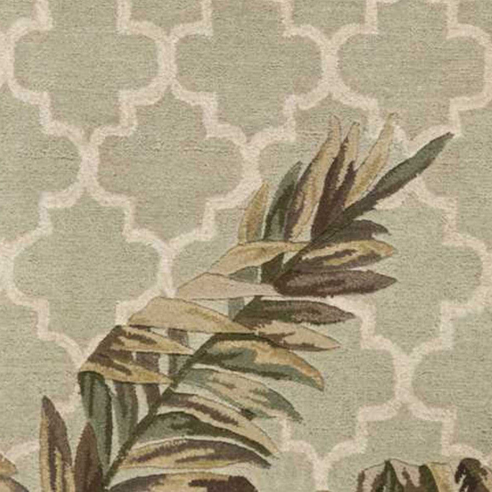 HomeRoots 2' x 10' Runner Wool Sage Area Rug