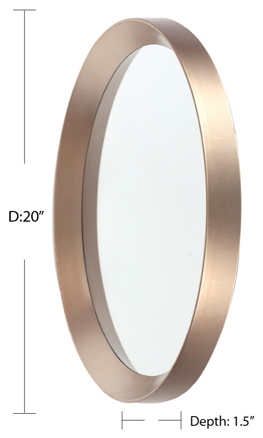 20" Round Copper Wall Mirror