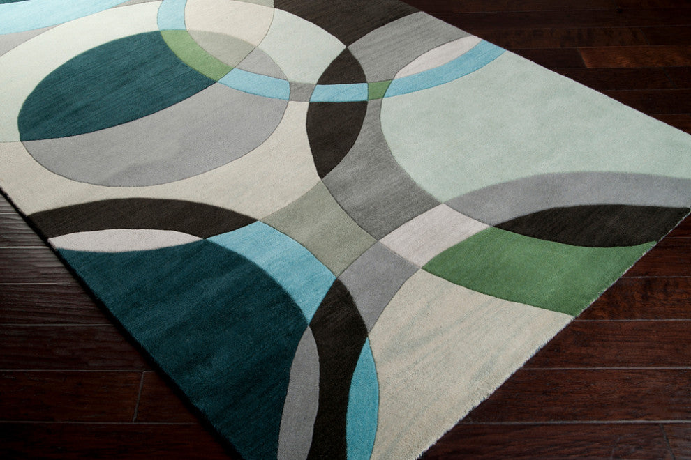 Surya Forum FM-7108 Modern Area Rug, Dark Green, 10' x 14' Rectangle