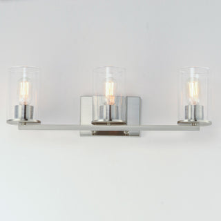 Maxim 11843CD Sleek 3 Light 24"W Bathroom Vanity Light - Antique Brass / Black