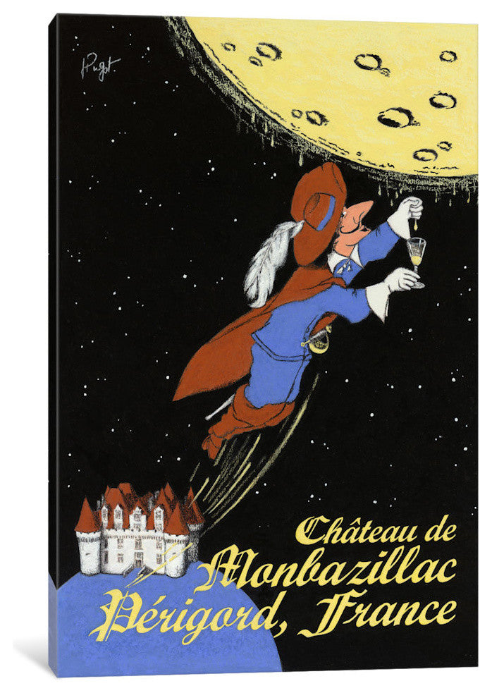 "Vendanges de Lune" by Jean-Pierre Got, Canvas Print, 18"x12"