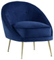 Olivia Velour Accent Chair, Blue