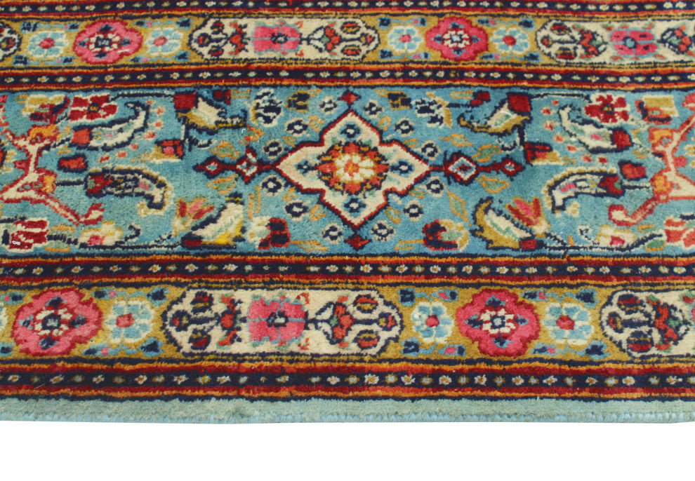 Super Vintage Distressed All Lt. Blue/Rust Rug, 7'1 x 10'1