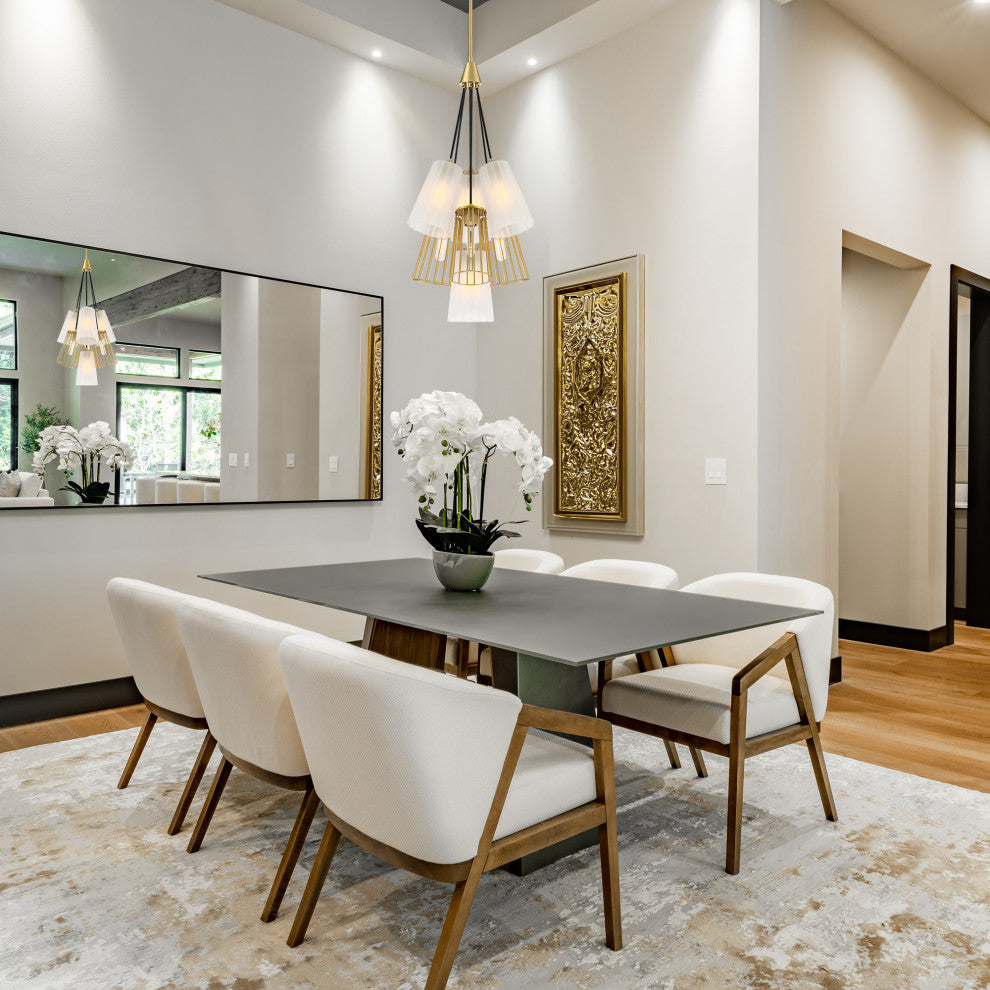 Designers Fountain D328M-7CH Liana 7 Light 18"W Chandelier - Brushed Gold