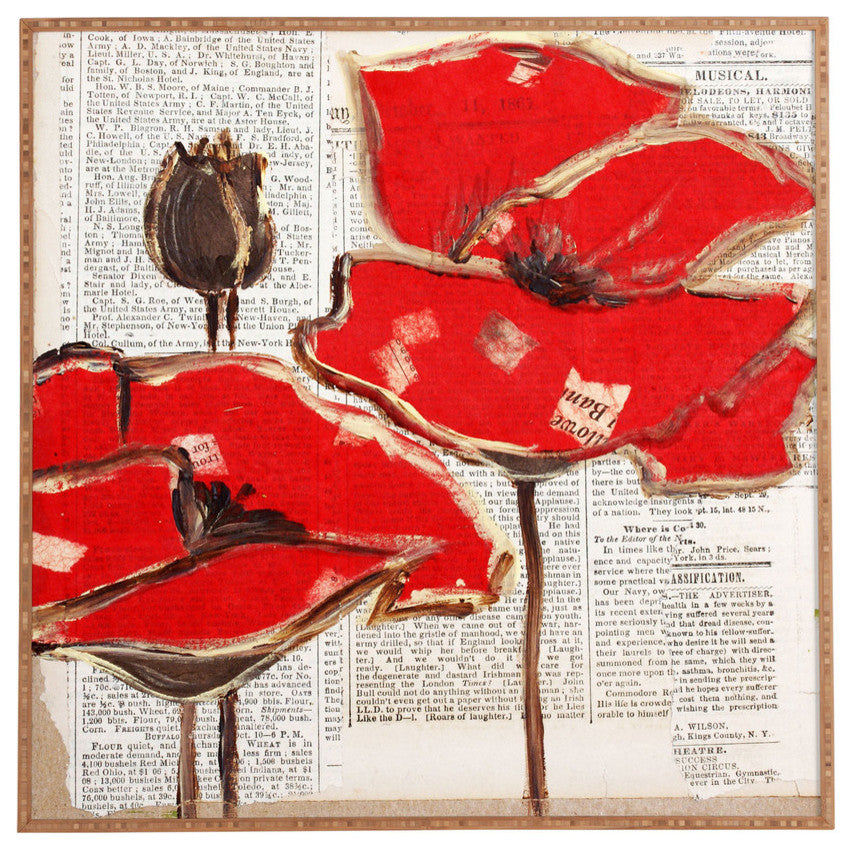 Deny Designs Irena Orlov Red Perfection Framed Wall Art