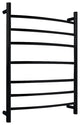 Gown 7-Bar Stainless Steel Wall Mounted Towel Warmer, Matte Black