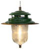 Runway Light Pendant Lantern Coleman Chimney 120V, Coleman Green