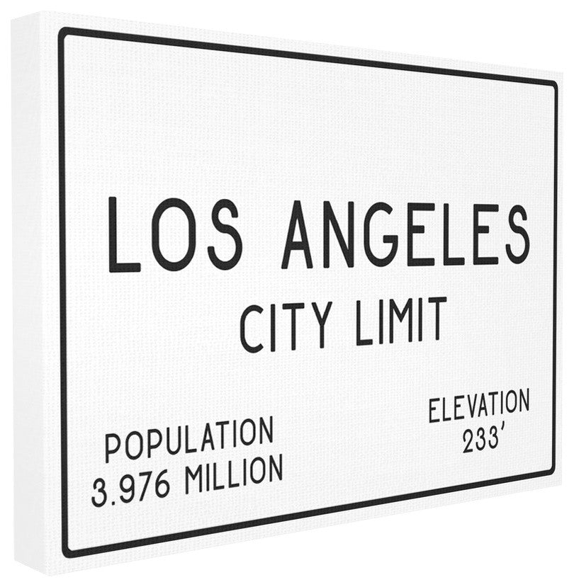 LA City Limit, 24"x30", Stretched Canvas Wall Art