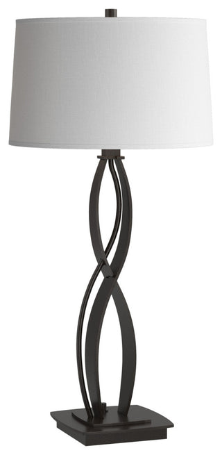 Almost Infinity Table Lamp, Oil Rubbed Bronze, Natural Anna Shade