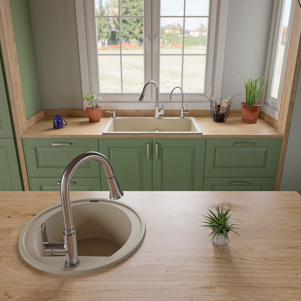 ALFI brand AB2020DI Alfi Trade 20-1/8" Drop In Single Basin - Biscuit