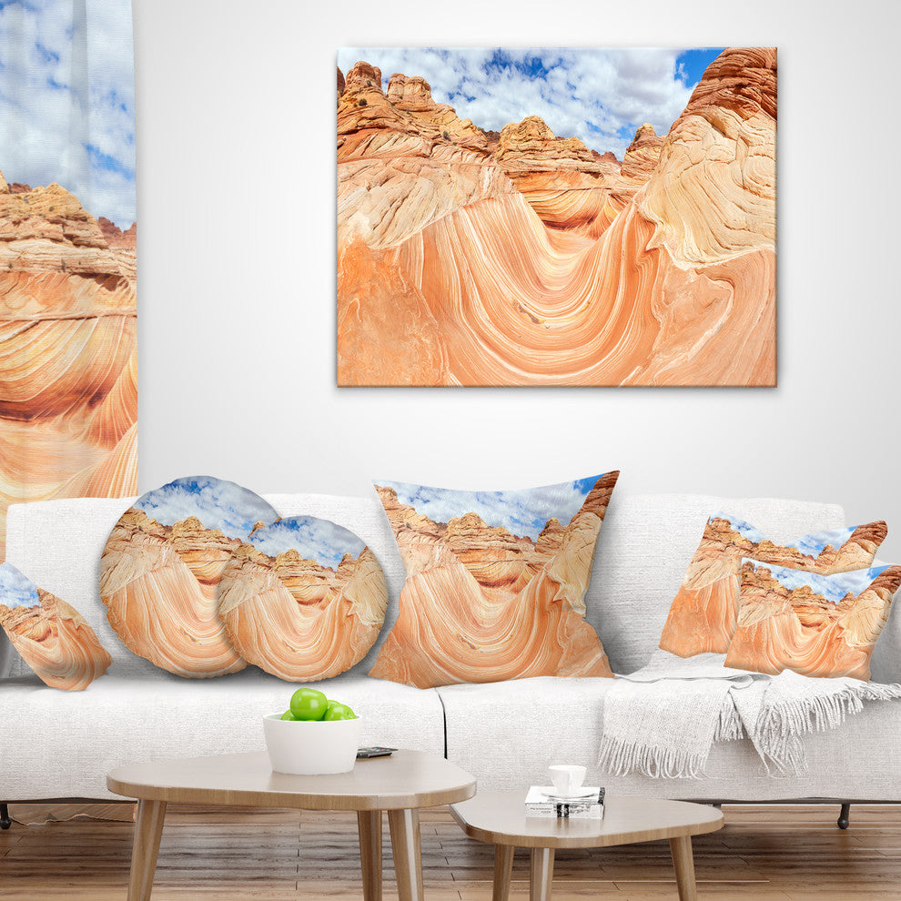 Waves of Natural Wonder Landscape Photo Throw Pillow, 18"x18"