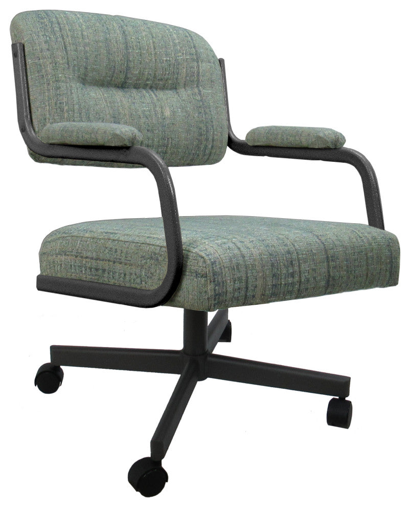 Swivel Tilt Kitchen Caster Chair with Wheels - M-110, Watusi Aquatint, Gray