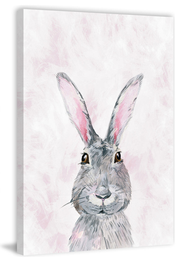 "Happy Rabbit II" Painting Print on Wrapped Canvas, 40"x60"