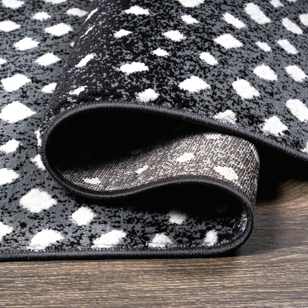 Antelope Modern Animal Black/Cream 2 ft. x 10 ft. Runner Rug