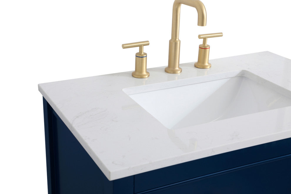 Home Living 30" Single Bathroom Vanity, Blue