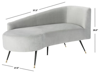 Safavieh Evangeline Parisian Settee, Grey/Black