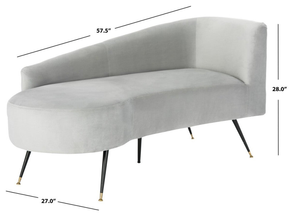 Safavieh Evangeline Parisian Settee, Grey/Black