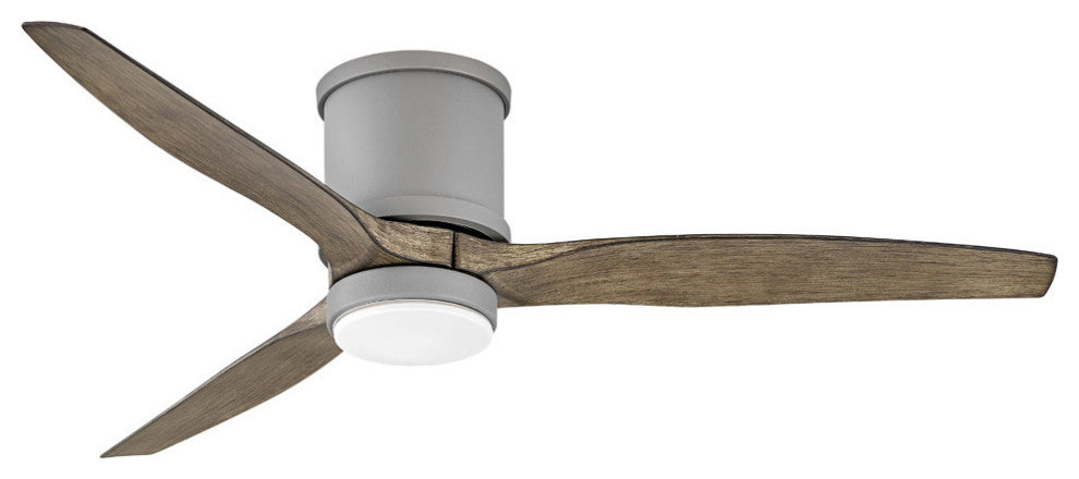 Hinkley Hover 52" Integrated LED Flush Mount Ceiling Fan, Graphite + Driftwood