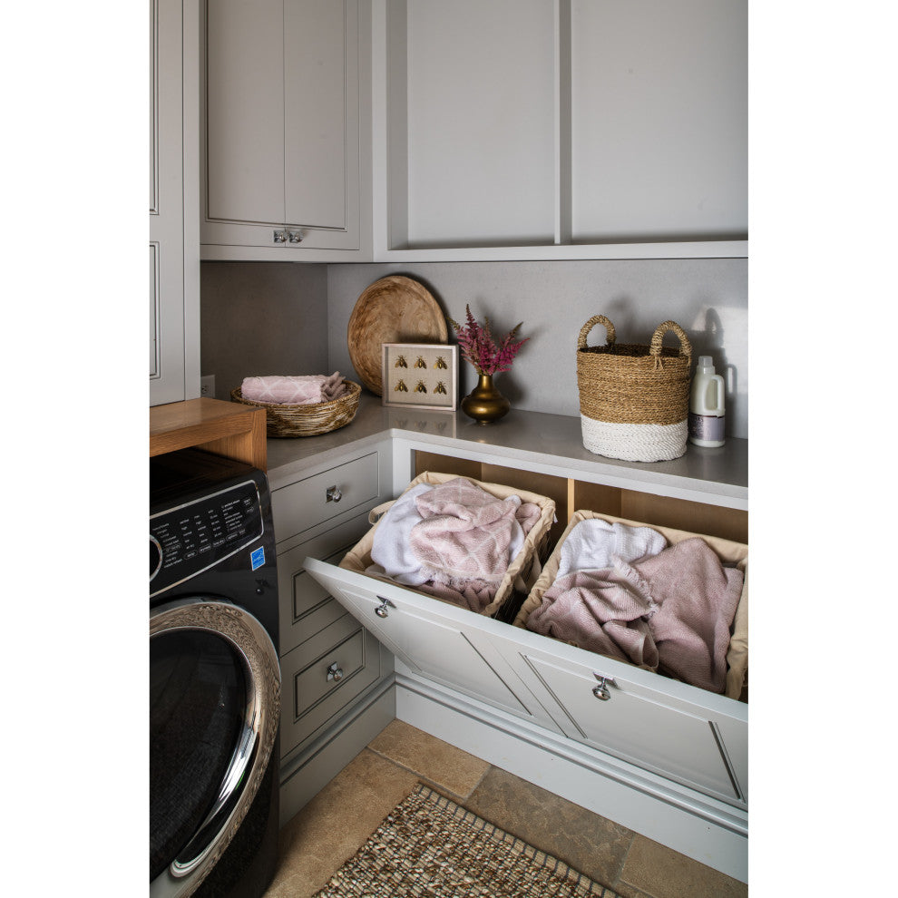Steel Tilt Out Hamper for Custom Closet Systems, Chrome