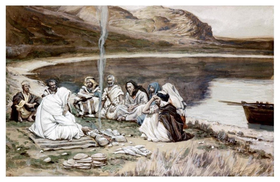 "Christ Eating With His Disciples" Digital Paper Print by James Tissot, 32"x21"