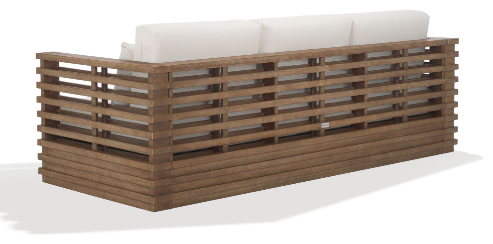 Safavieh Couture Indoor-Outdoor Tortuga Patio Sofa, Natural/White