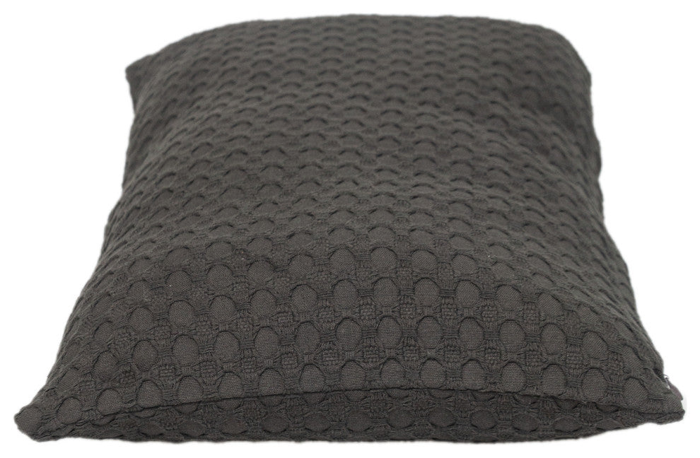 Parkland Collection Transitional Solid Gray Rectangle 14" x 26" Pillow