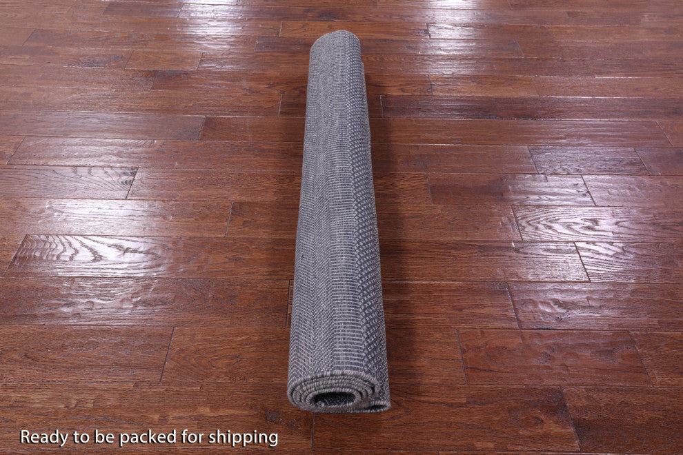 Wool and Silk Hand Knotted Savannah Grass Rug 4' 0" X 6' 1" Q11485
