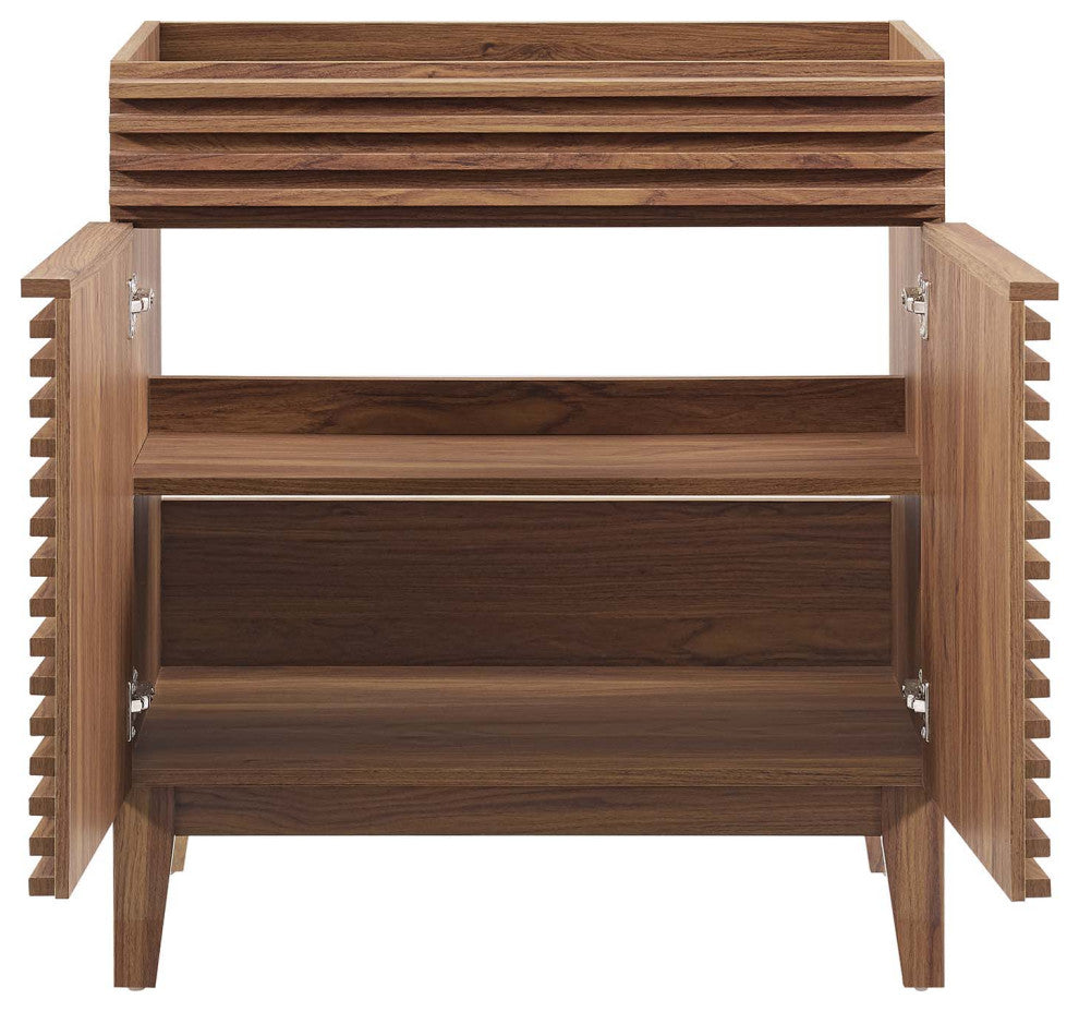 Render 30" Bathroom Vanity Cabinet, Walnut