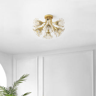 Safavieh Leandra 8Lt 19" Flush Mount, Gold