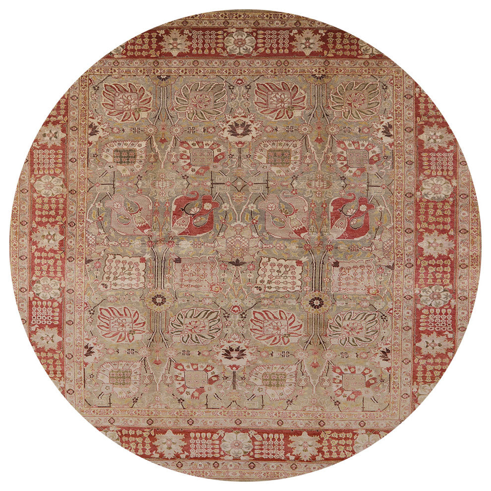 Ahgly Company Indoor Round Mid-Century Modern Area Rugs, 4' Round