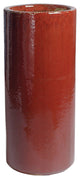 36" Tall Red Ceramic Round Pot